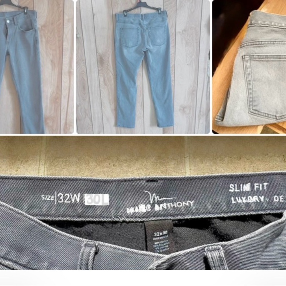 Marc Anthony Men's Stone Gray Slim Jeans